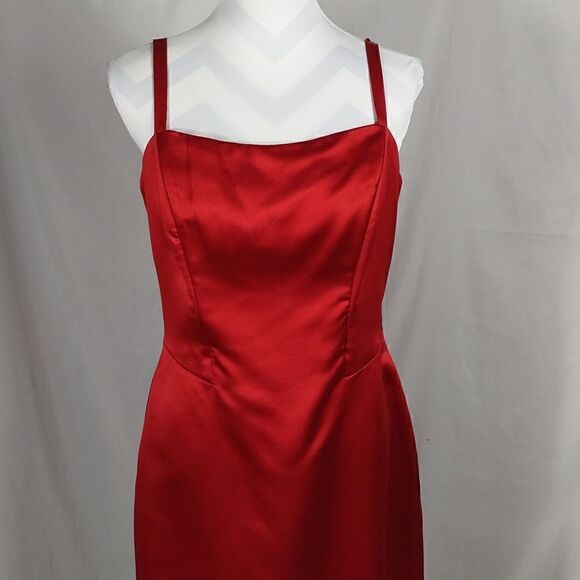 Vtg. Dave & Johnny Satin Formal Dress - Picture 3 of 9